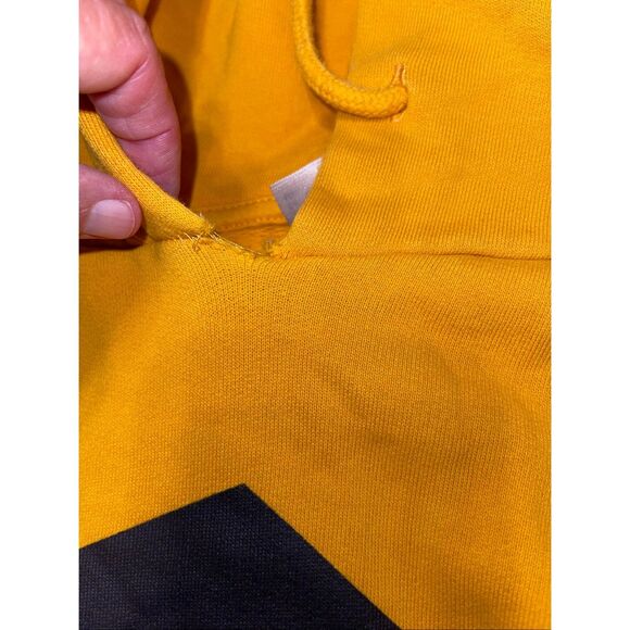 Justin Bieber 2017 Purpose Stadium Tour Hoodie Sweater Distressed Yellow Size L - Picture 3 of 6
